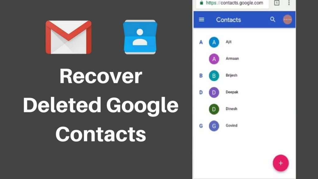 How to Recover Contacts From Google Account
